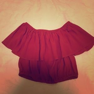 Off the shoulder crop top